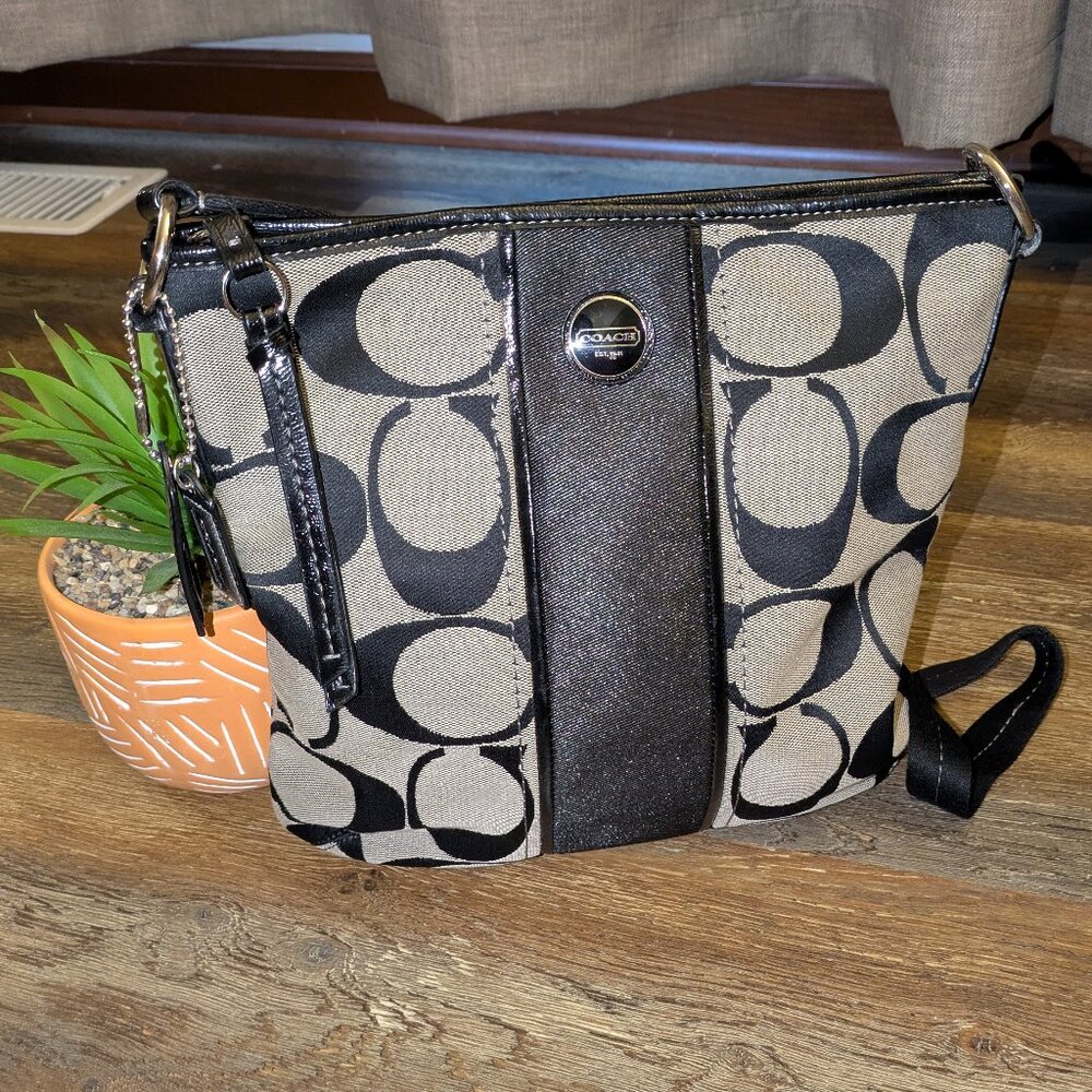 Coach Signature Jacquard Crossbody Bag Y2K Era